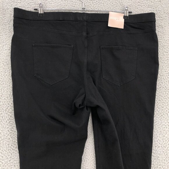 H&M Jeans Womens 26 Plus Black Super Stretch Skinny Pull On Casual Modern NWT - Picture 4 of 11